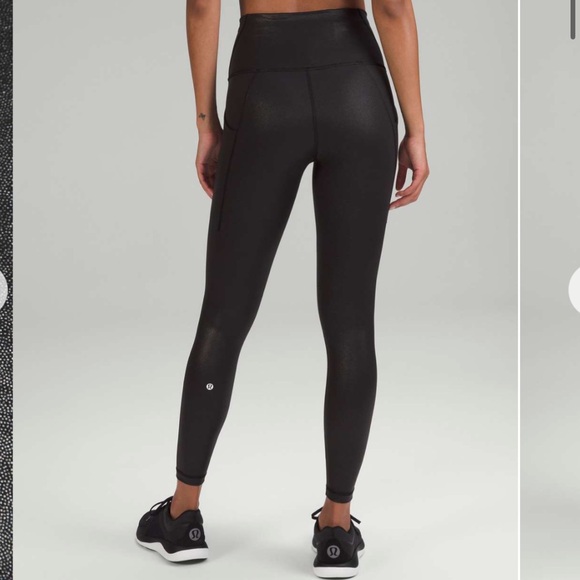 lululemon athletica Pants - Lululemon Wunder Train High-Rise Tight 25” Radiate Foil Print Black 8